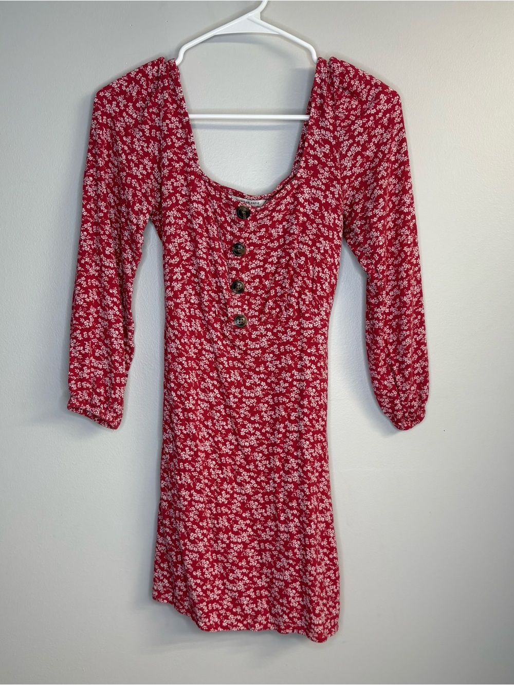 American Eagle Outfitters Red Floral Mini Dress